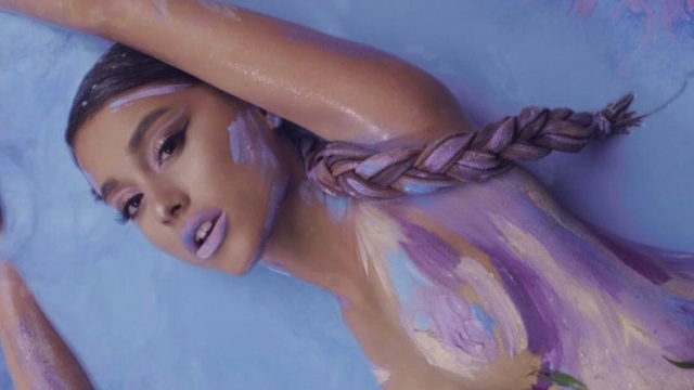 Ariana Grande poses in nothing but body paint to promote new single