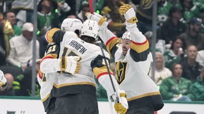 Associated Press - Vegas captain Mark Stone scored quickly after missing two months and his first-time linemate Tomas Hertl had a nifty goal in his playoff debut for the Golden Knights.  Stone and