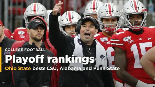Ohio State bests LSU, Alabama and Penn State in first CFP rankings