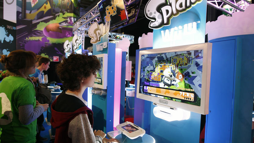 PARIS, FRANCE - OCTOBER 29:  A gamer plays the video game "Splatoon" developed by Nintendo EAD on a games console Nintendo Wii U at Paris Games Week, a trade fair for video games on October 29, 2015 in Paris, France. Paris Games week runs from October 28 until November 1, 2015.  (Photo by Chesnot/Getty Images)