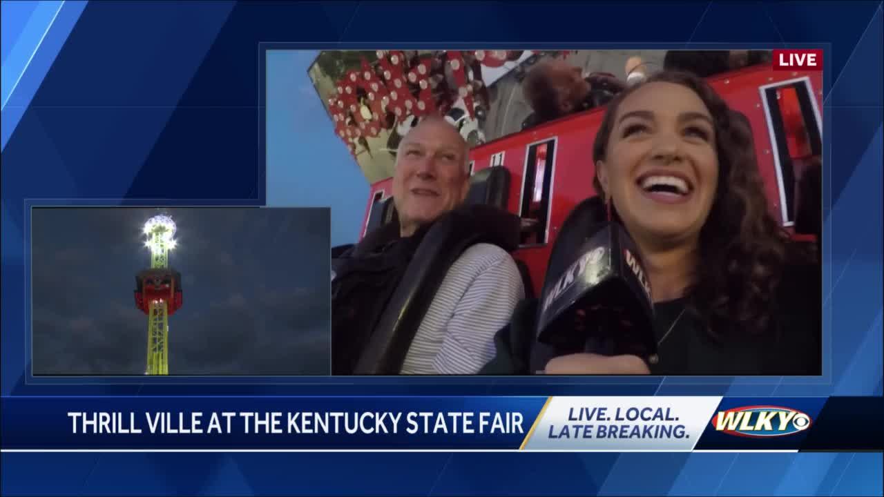 Alex riding Kong Tower at Kentucky State Fair