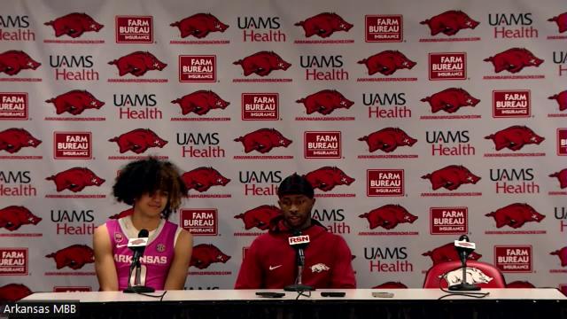 WATCH: Arkansas basketball's Anthony Black, Devo Davis recap win over LSU