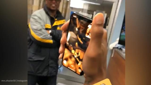 Ryan Shazier celebrates Steelers win from hospital