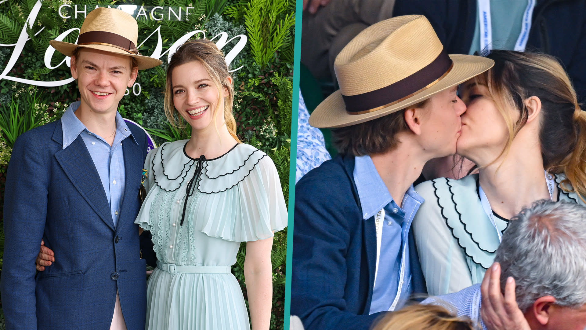 Thomas Brodie Sangster And Talulah Riley Kiss At Wimbledon Cement Couple Status