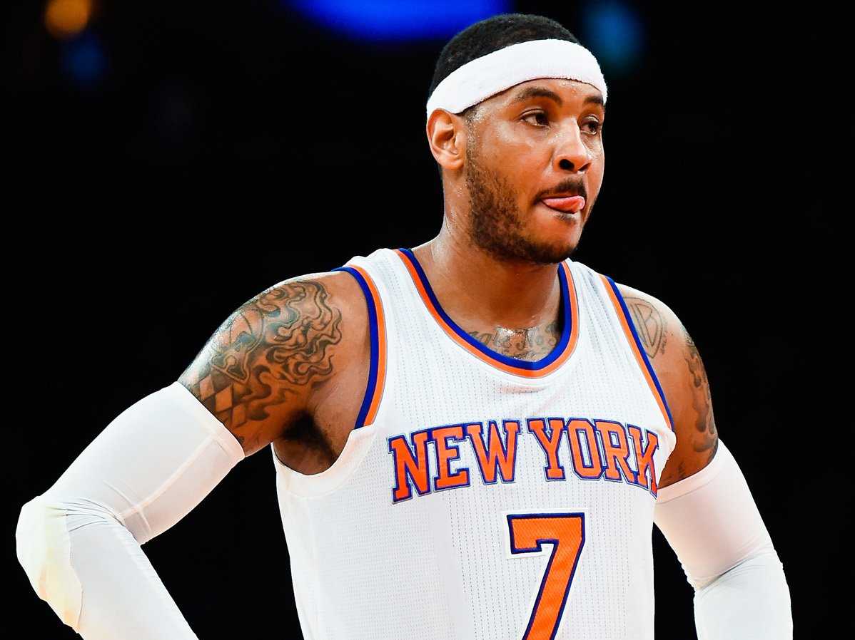 Carmelo Anthony, Looking Settled in His New Home, Helps Shut Down