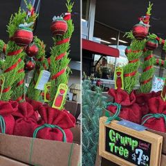 Trader Joeâ€™s Is Selling Mini Grinch-Inspired Christmas Trees to Cheer Up the Grump in Your Life