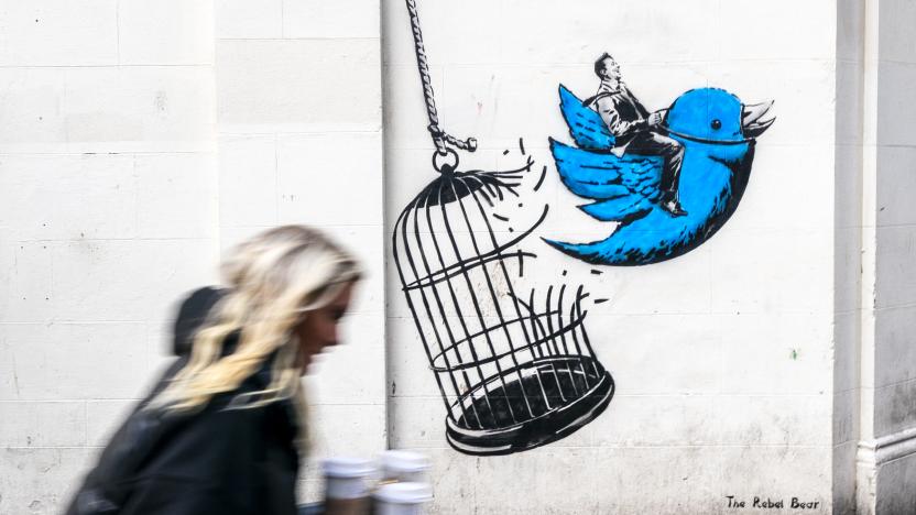 New street art by 'Rebel Bear' that features Elon Musk and references his recent take-over of social media platform Twitter which has appeared in Edinburgh city centre. Picture date: Monday January 9, 2023. (Photo by Jane Barlow/PA Images via Getty Images)