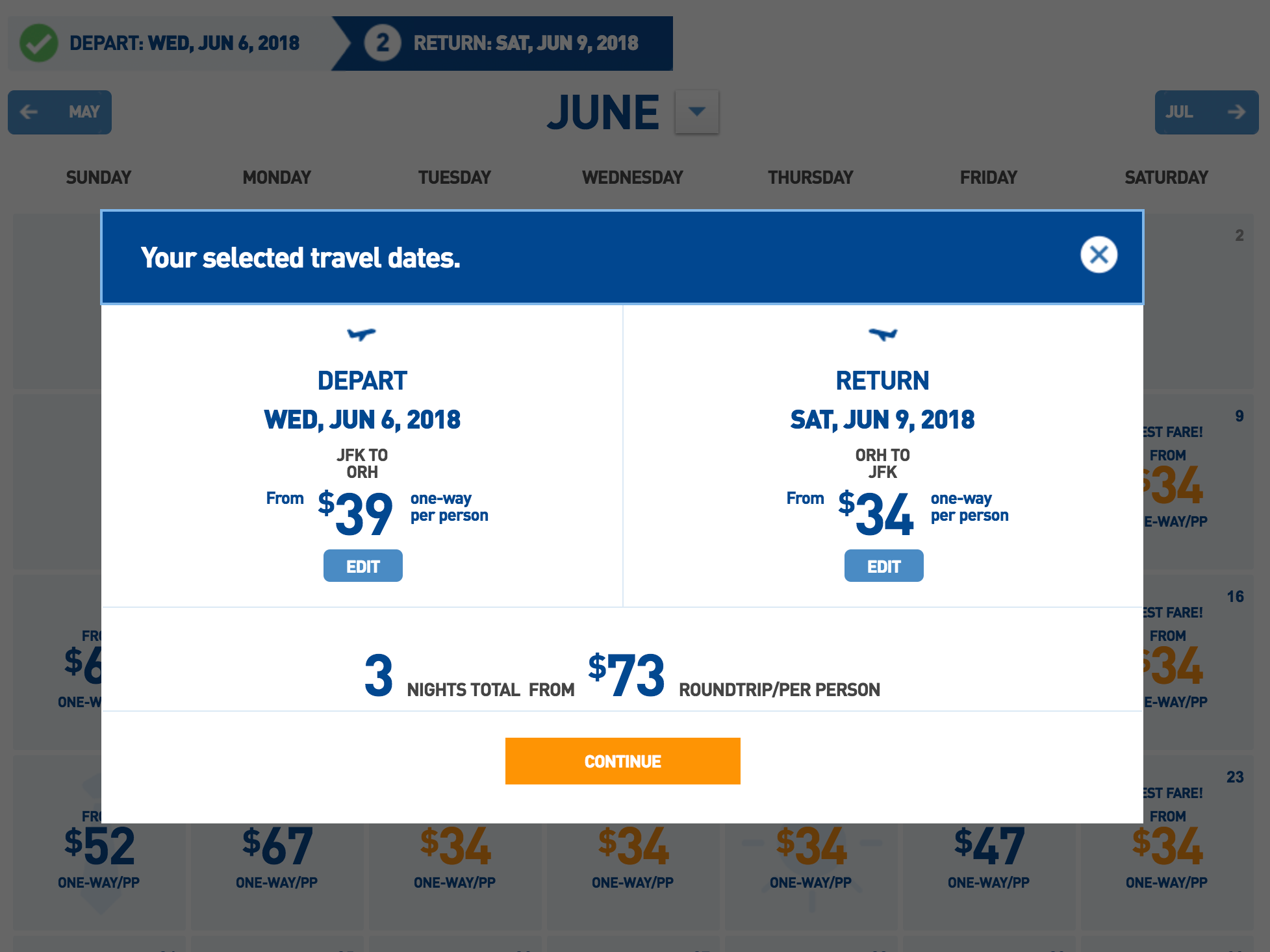 jetblue travel ticket