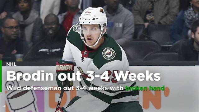 Wild defenseman Jonas Brodin out 3-4 weeks with broken hand