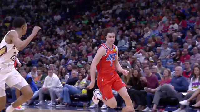 Josh Richardson with a block vs the Oklahoma City Thunder