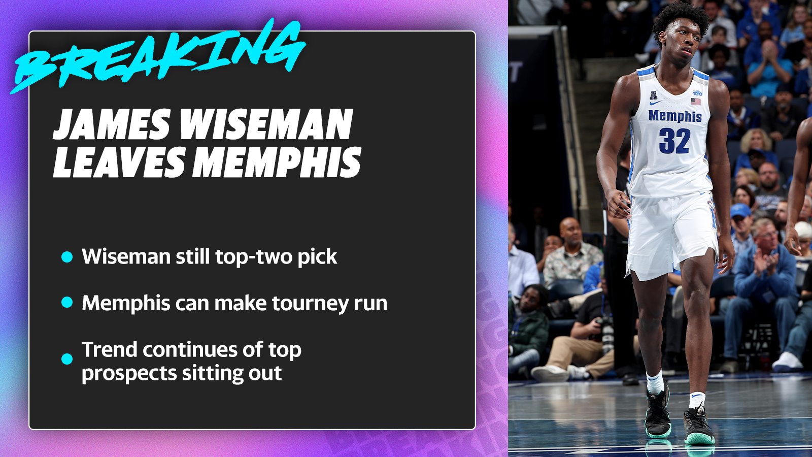 James Wiseman: Memphis basketball star leaves to prepare for NBA draft