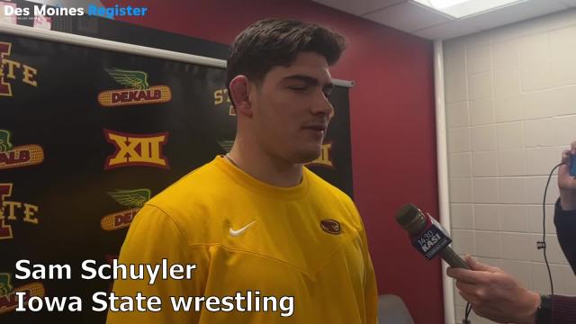 Iowa State heavyweight Sam Schuyler spent time in the weight room to better his wrestling