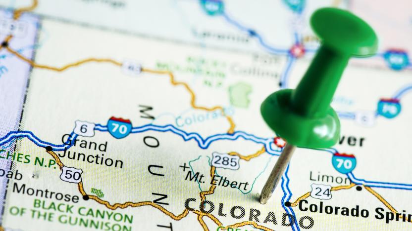 USA states on map: Colorado