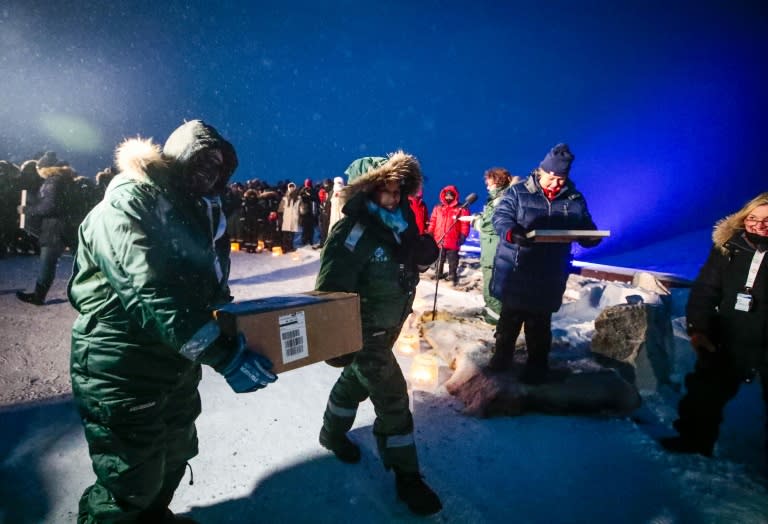 A total of 36 regional and international institutions have contributed to the 60,000 samples that were deposited on Tuesday (AFP Photo/Lise Åserud)