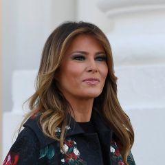 Melania Trump Welcomes the New White House Christmas Tree in D&G Florals With Thigh-High Boots