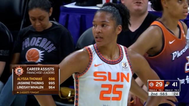 Alyssa Thomas sets Sun franchise record with 996 assists