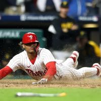 Phillies' Brandon Marsh Rides Mechanical Bull After Team's Playoff