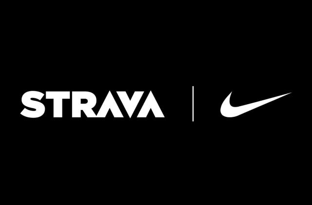 Strava and Nike logos. 