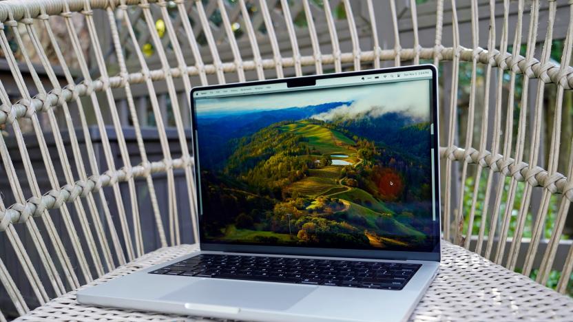Apple MacBook Pro 14-inch from the front