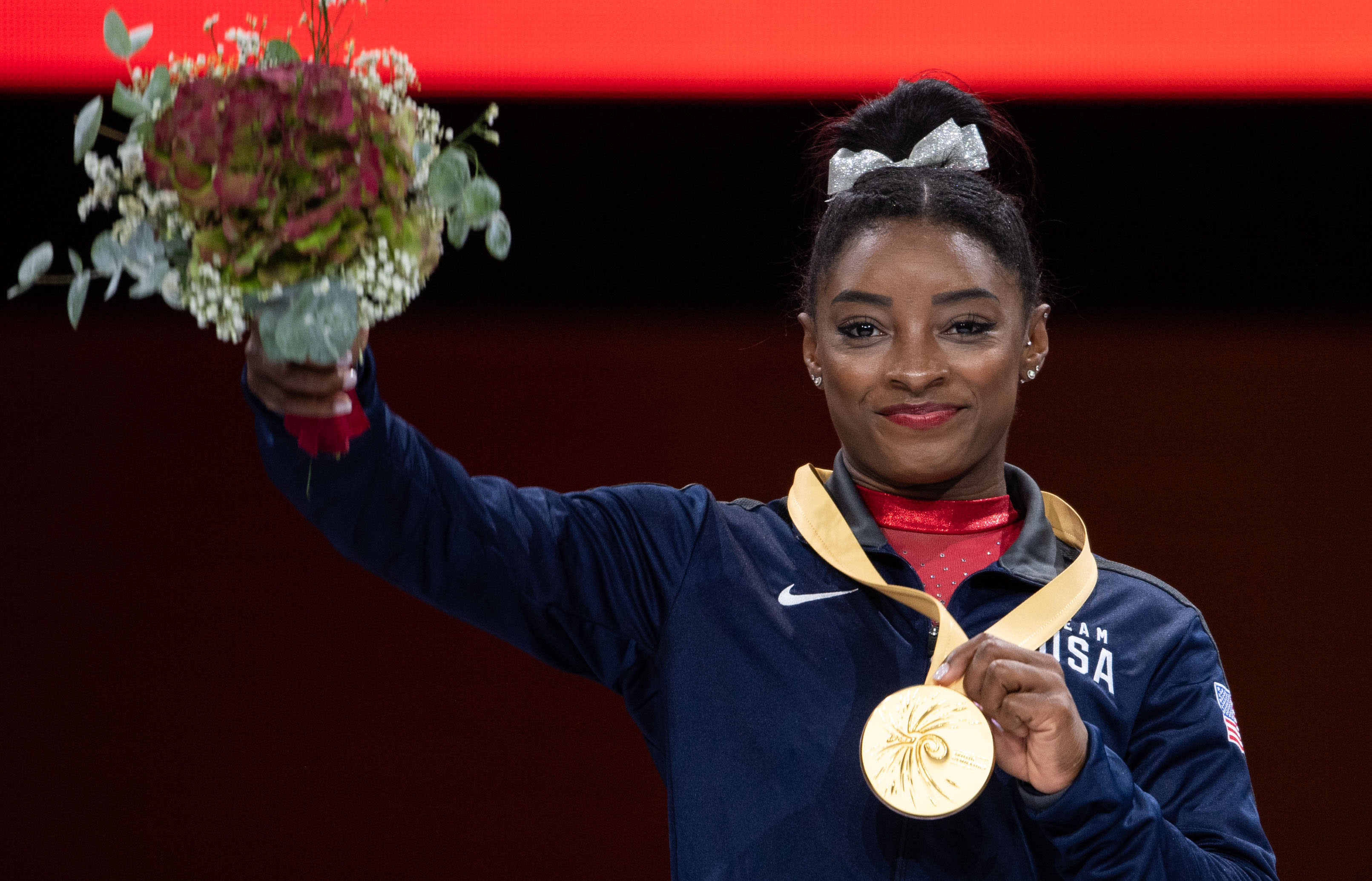 Simone Biles' 23rd medal in world championships ties record