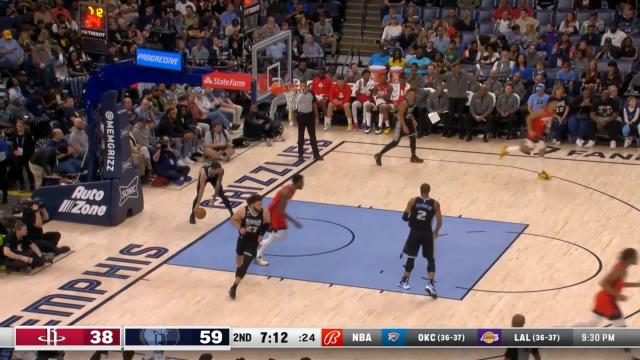 Josh Christopher with an assist vs the Memphis Grizzlies