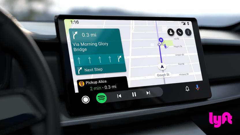 Lyft driver app for Android Auto