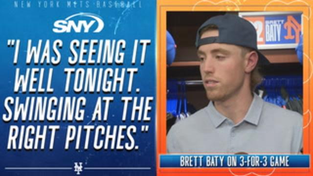 Brett Baty discusses 3-for-3 game, home run in Mets 9-8 victory over Nationals | Mets Post Game