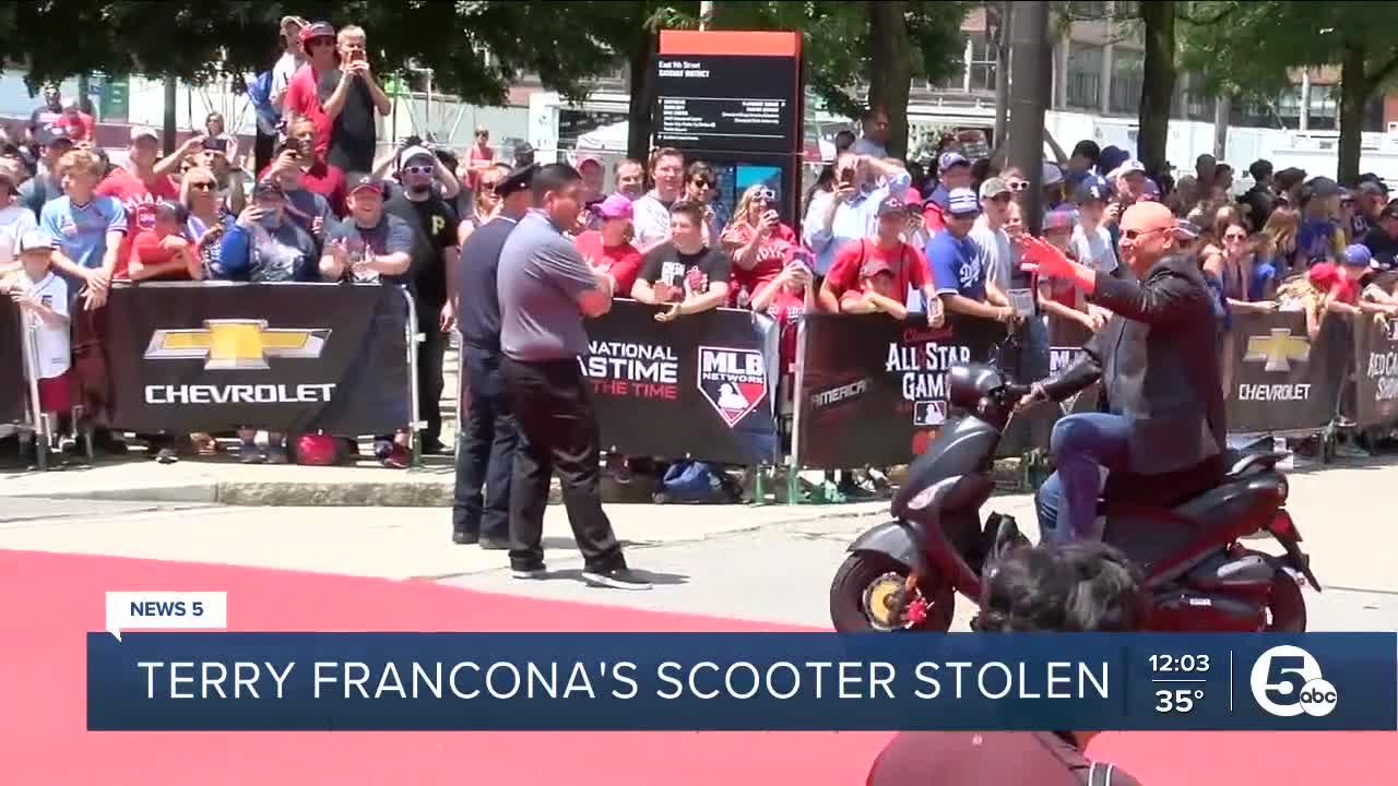 Police recover Guardians manager Francona's stolen scooter