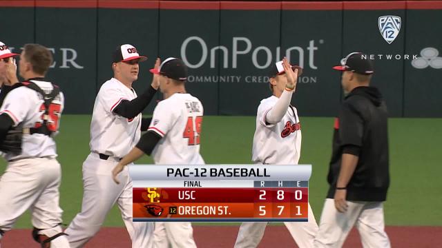 Recap: No. 12 Oregon State baseball knocks off USC in Game 2 to even the series