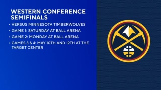 Dates set for Nuggets playoff series with Wolves