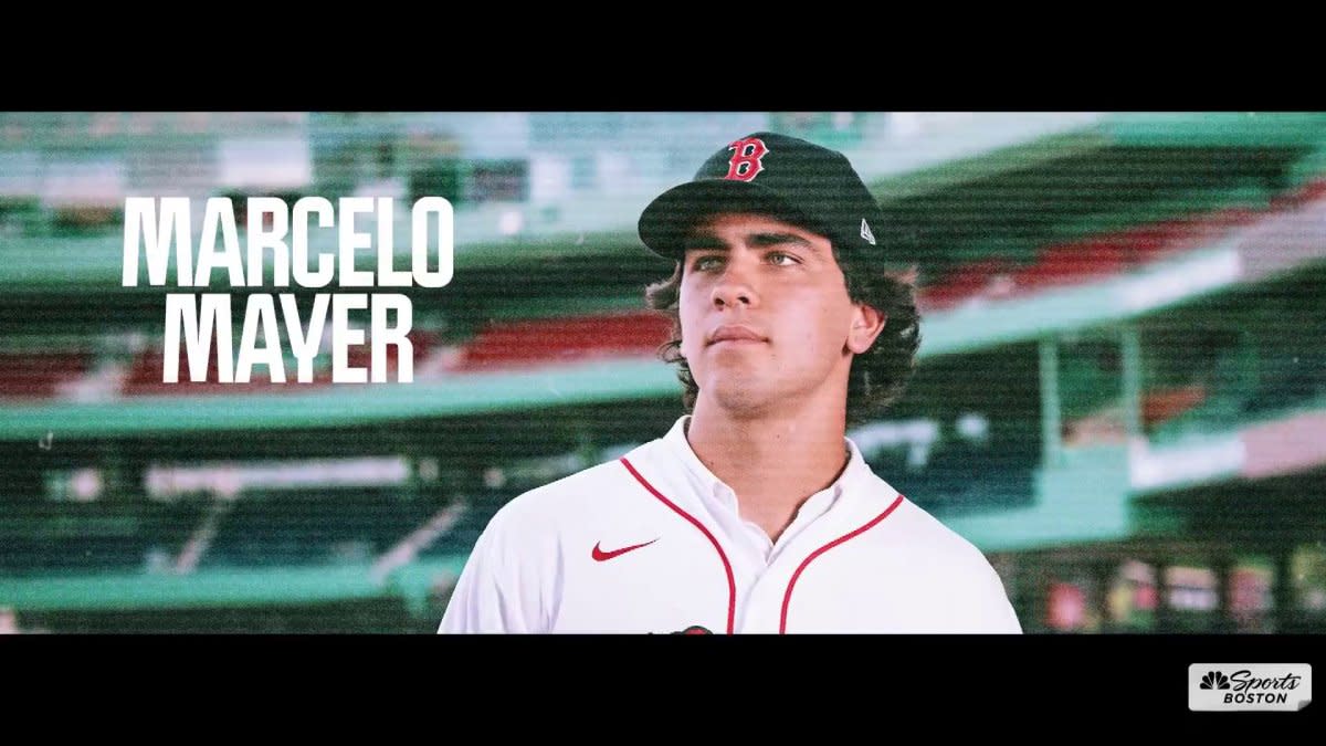 Marcelo Mayer reacts to getting drafted fourth overall by Red Sox
