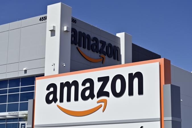 An Amazon distribution center is seen as the coronavirus continues to spread across the United States, on April 25, 2020 in North Las Vegas, Nevada. - Nevada Gov. Steve Sisolak ordered a mandatory shutdown of nonessential businesses, including all casinos, in the state through at least April 30, 2020 to help combat the spread of the virus. The World Health Organization declared the coronavirus (COVID-19) a global pandemic on March 11th. (Photo by David Becker / AFP) (Photo by DAVID BECKER/AFP via Getty Images)