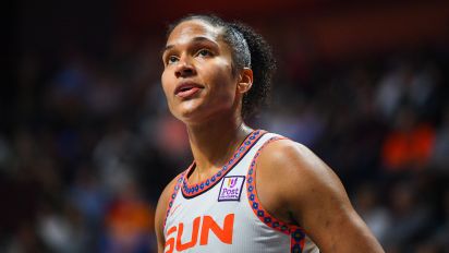 Getty Images - UNCASVILLE, CT - MAY 23: Connecticut Sun forward Alyssa Thomas (25) looks on during a WNBA game between the Minnesota Lynx and the Connecticut Sun on May 23, 2024, at Mohegan Sun Arena in Uncasville, CT. (Photo by Erica Denhoff/Icon Sportswire via Getty Images)