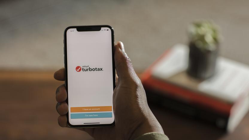 SAN FRANCISCO, CA - FEBRUARY 22:  Turbo Tax is displayed on devices on February 22, 2018 in San Francisco, California.  (Photo by Kimberly White/Getty Images for TurboTax)