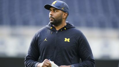 Associated Press - FILE -Michigan offensive coordinator Sherrone Moore watches an NCAA college football practice, Dec. 30, 2023, in Inglewood, Calif. A person with direct knowledge of the move says Michigan is finalizing a deal hire running backs coach Tony Alford. The person spoke Wednesday to The Associated Press on condition of anonymity because contract details and university approval were still being worked out. Moore pulled off a bold move in building his first staff after Jim Harbaugh's departure, adding one of Ryan Day's top assistants at Ohio State. Day hired Alford away from Notre Dame in 2015 as running backs and assistant head coach, promoting him to run game coordinator a little more than a year ago. (AP Photo/Ryan Sun, file)