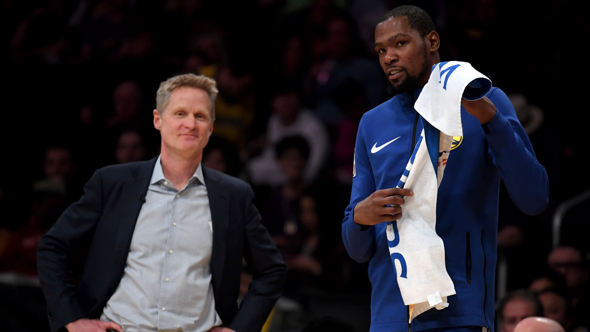 Kevin Durant responds to Steve Kerr’s comments about “difficult” time coaching warriors on 19/2018