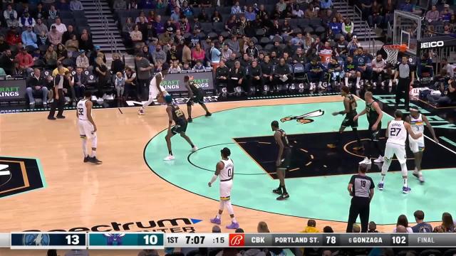 Anthony Edwards with a 2-pointer vs the Charlotte Hornets