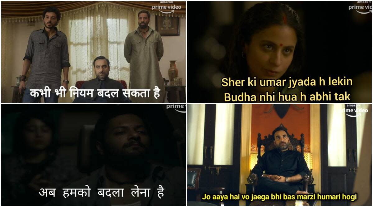 Mirzapur 2 Meme Templates For Free Download Online Famous Dialogues And Scene Photos From Trailer To Make Funny Memes And Jokes