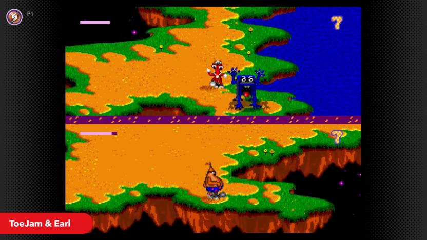 A screenshot of ToeJam & Earl from the Nintendo Switch Online + Expansion Pack service.