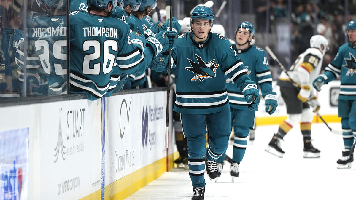 Preseason opener showed Celebrini, young Sharks have long way to go