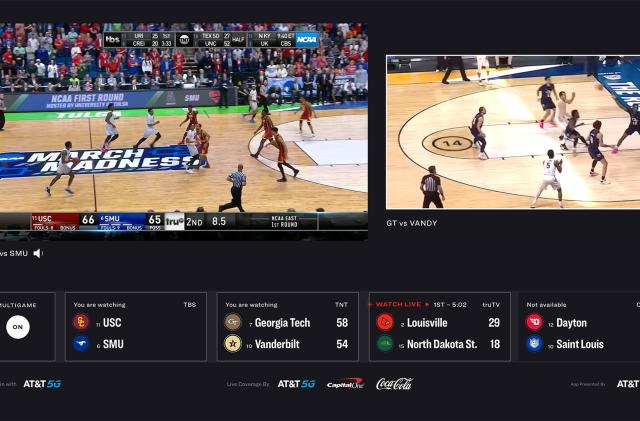 NCAA March Madness Live app multi-game stream