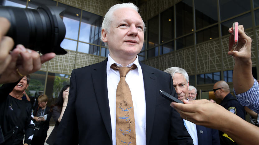 SAIPAN, NORTHERN MARIANA ISLANDS - JUNE 26: WikiLeaks founder Julian Assange leaves the United States Courthouse on June 26, 2024 in Saipan, Northern Mariana Islands. Julian Assange, the WikiLeaks founder, appeared before the U.S. District Court for the Northern Mariana Islands in Saipan on Wednesday for a change of plea hearing. Following his guilty plea to a felony charge under the Espionage Act, Assange was sentenced to time served and subsequently released, paving the way for his return to Australia as a free man, after years of incarceration and intense lobbying for his release from across the political spectrum. Assange's lawyer said that the work of WikiLeaks will continue "and Mr Assange, I have no doubt, will be a continuing force for freedom of speech and transparency in government," media reports said. (Photo by Chung Sung-Jun/Getty Images)