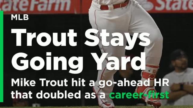 Mike Trout hit a go-ahead homer that doubled as a career-first