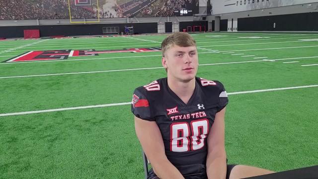 Texas Tech football's Mason Tharp returns after being sidelined last three games of the 2022 season