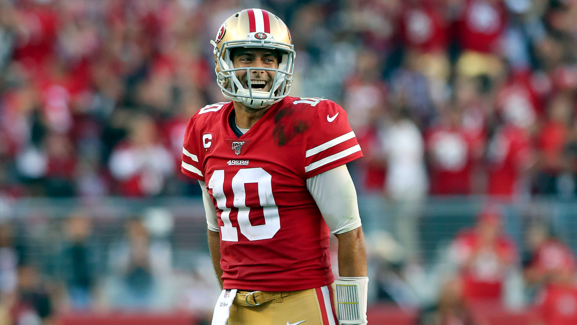 Jimmy G joined two legendary QBs in the 49ers' win over the Cardinals....