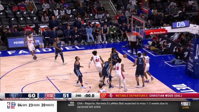 Cory Joseph with a last basket of the period vs the Memphis Grizzlies