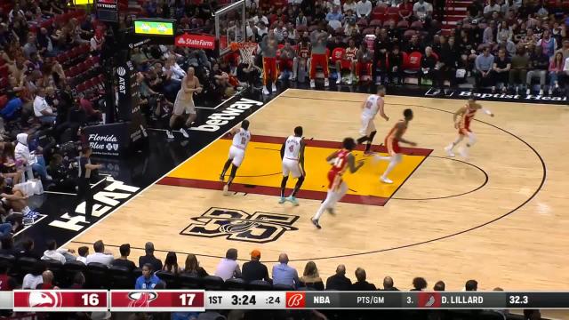 Onyeka Okongwu with an alley oop vs the Miami Heat