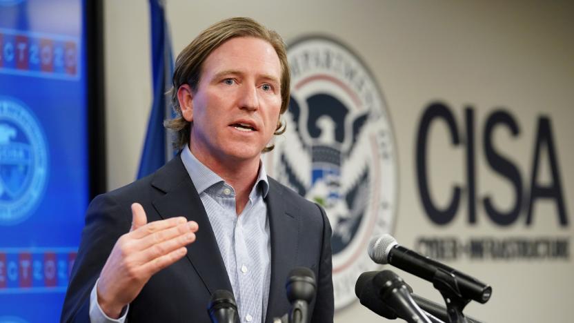 U.S. Cybersecurity and Infrastructure Security Agency (CISA) Director Christopher Krebs speaks to reporters at CISA’s Election Day Operation Center on Super Tuesday in Arlington, Virginia, U.S., March 3, 2020.  REUTERS/Kevin Lamarque