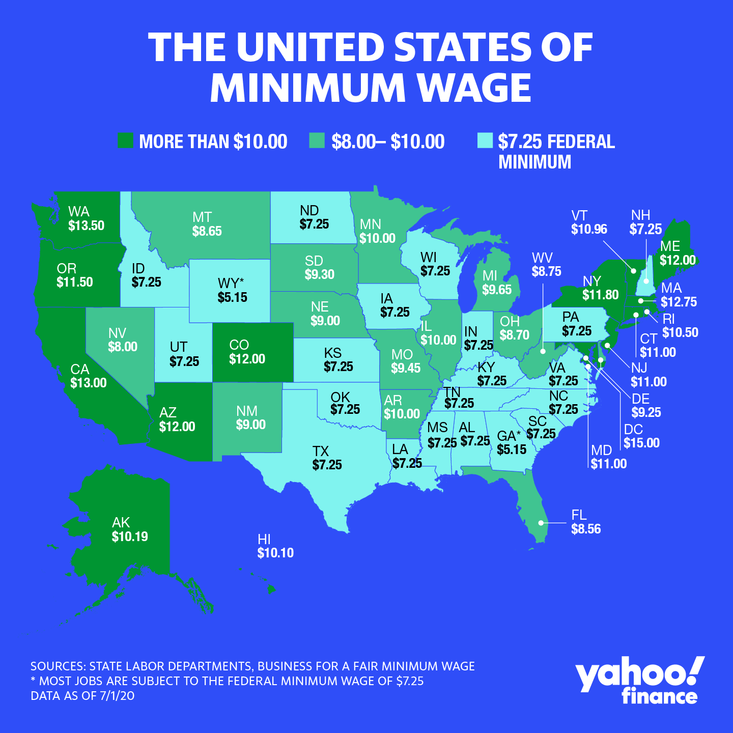 These 3 states and Washington, D.C. are raising their minimum wage