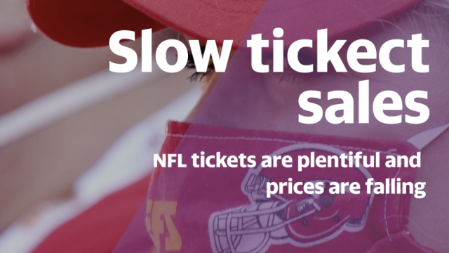 NFL tickets are plentiful and prices are falling